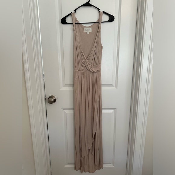 Sabine Dresses & Skirts - Nude V-Neck Wrap Style Sabine Midi Dress